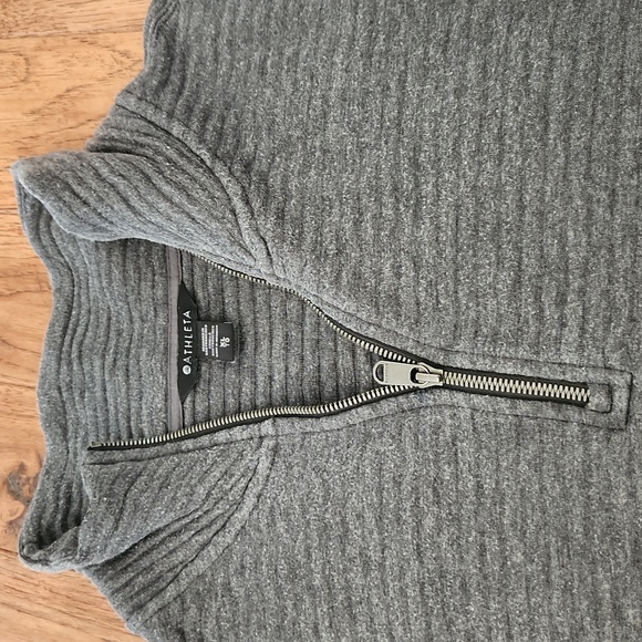 Athleta Gray Zip Up Sweater Cozy and Versatile - Picture 4 of 12